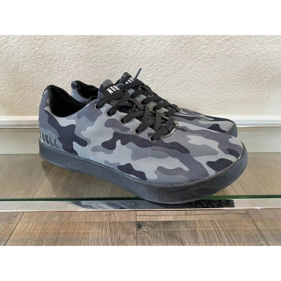 NOBULL Camo Low Top Athletic Sneakers Shoes Mens 8 Womens 9.5 Gray Cross fit